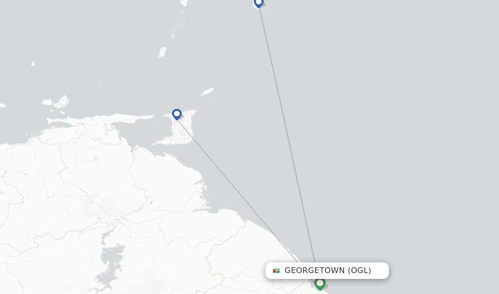 Georgetown flight map