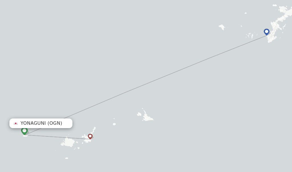Yonaguni flight map