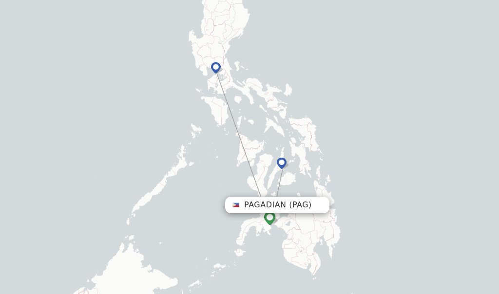 Pagadian flight map