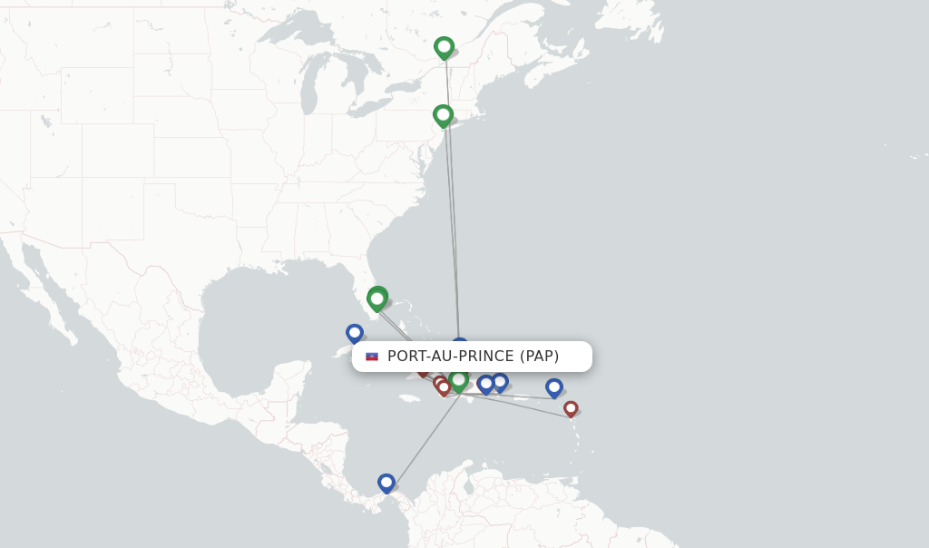Port-au-Prince flight map