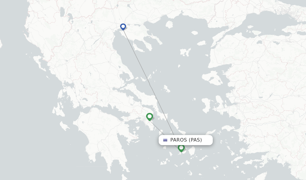 Paros flight map