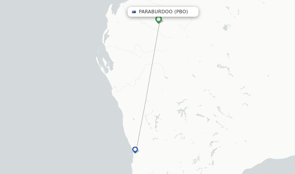 Paraburdoo flight map