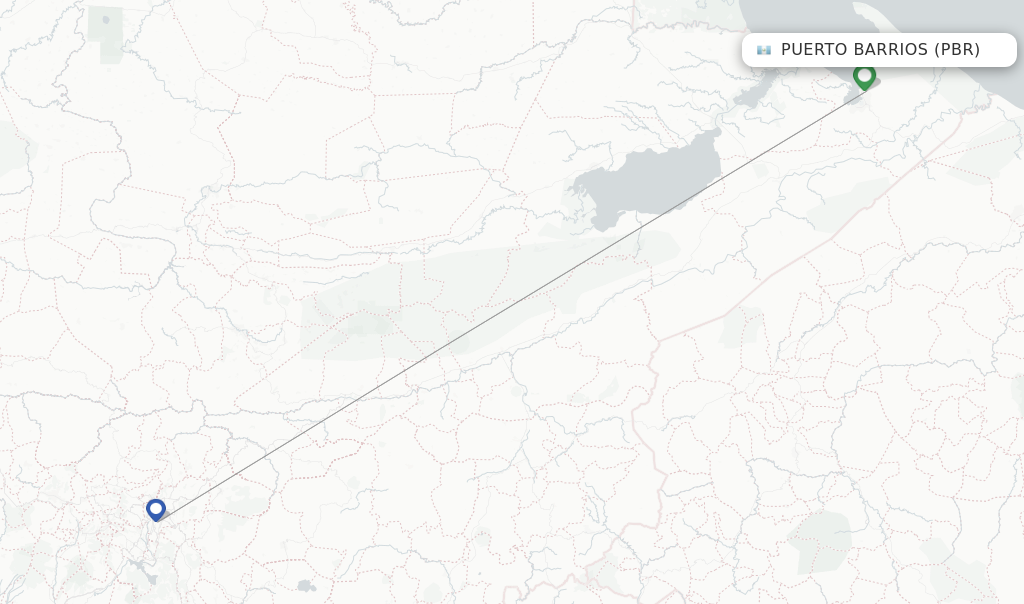 Puerto Barrios flight map