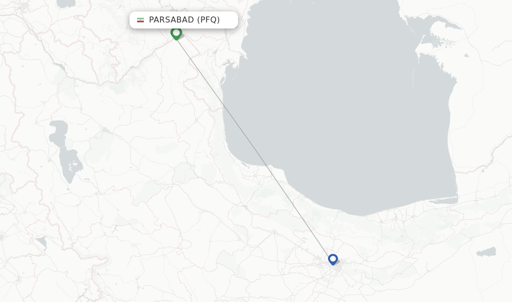 Parsabad flight map