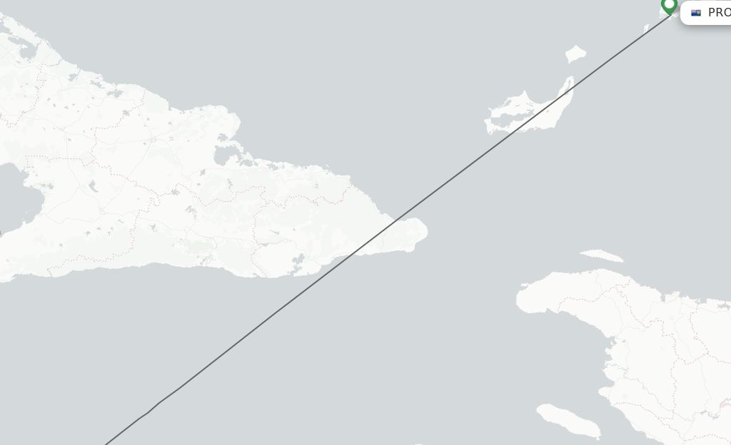 Flights from Providenciales to Ocho Rios route map