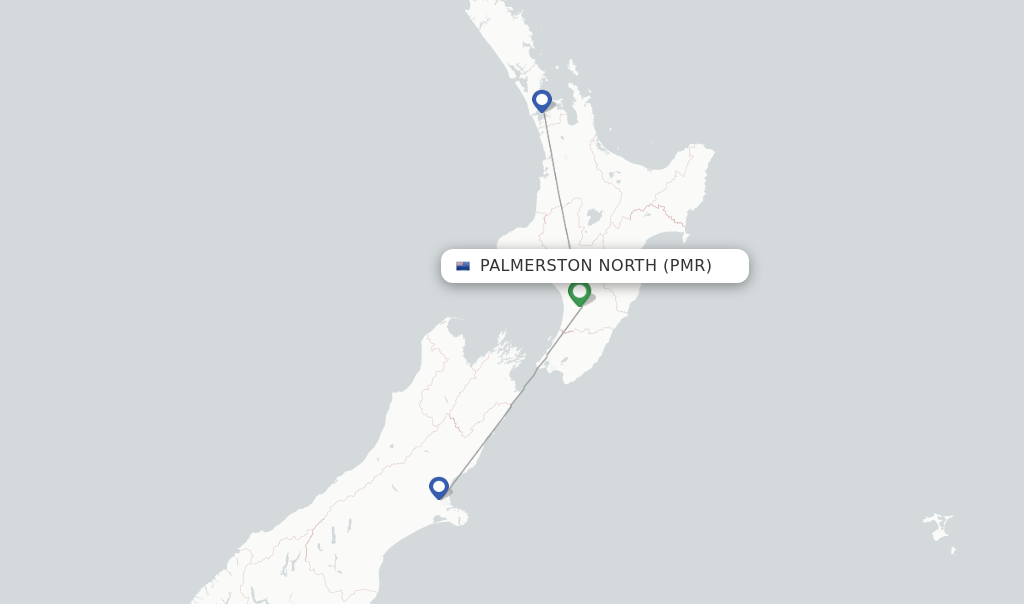 Palmerston North flight map