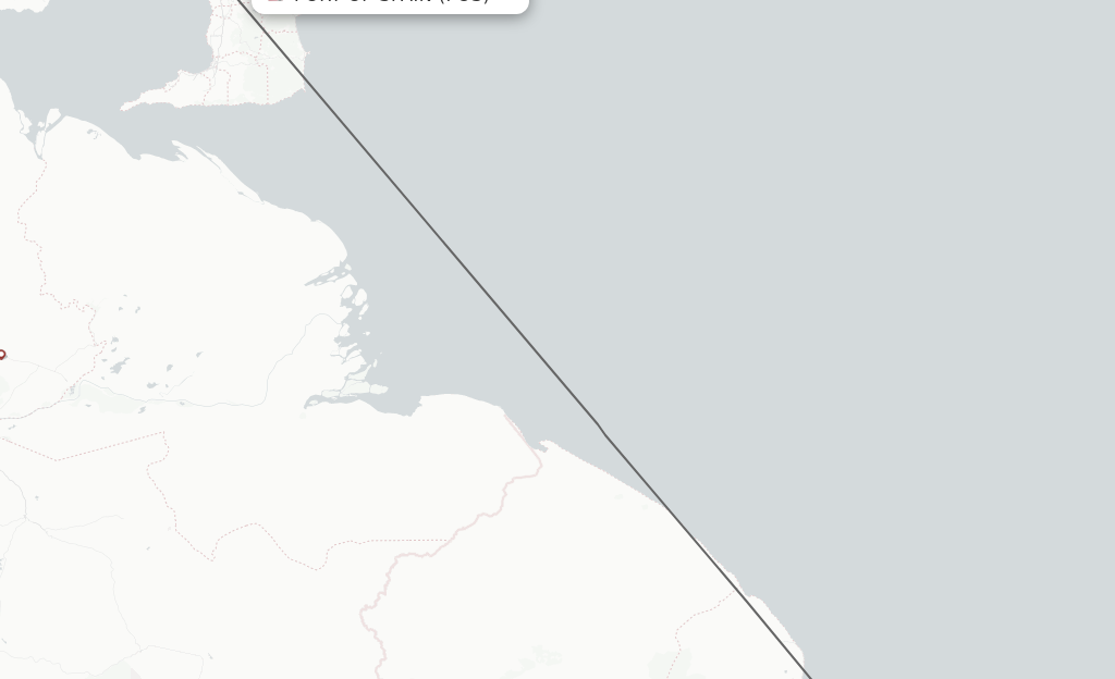 Flights from Port Of Spain to Georgetown route map