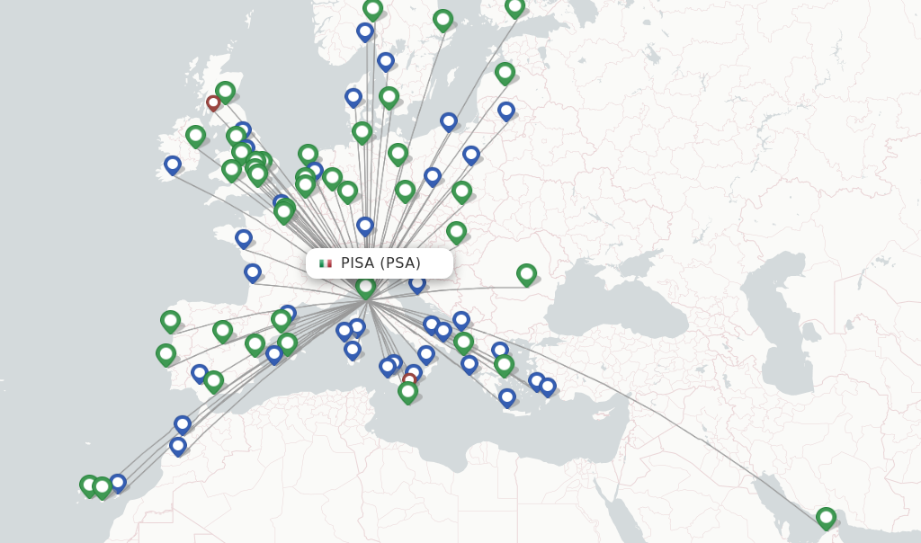 Pisa flight map
