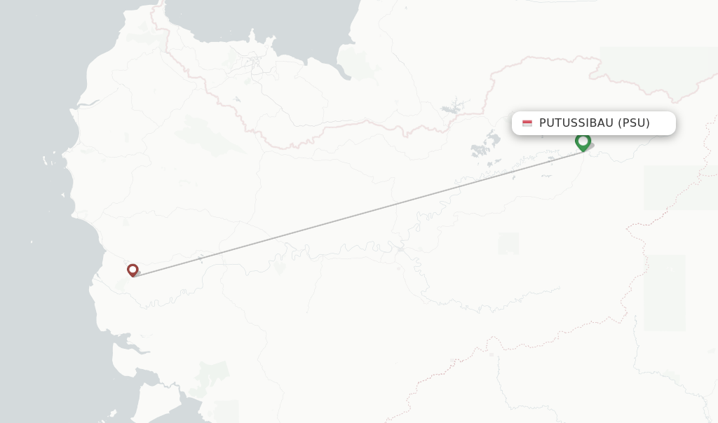 Putussibau flight map