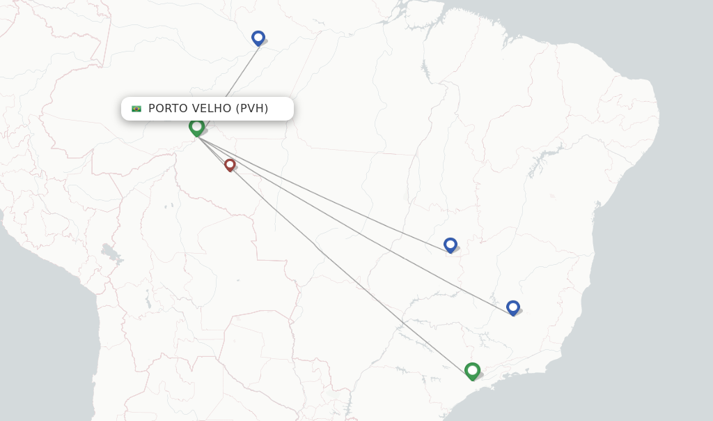 Porto Velho flight map