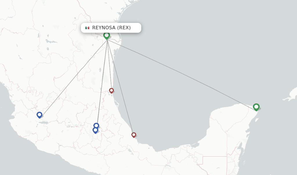 Reynosa flight map