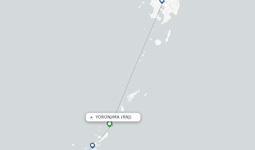 Yoronjima flight map
