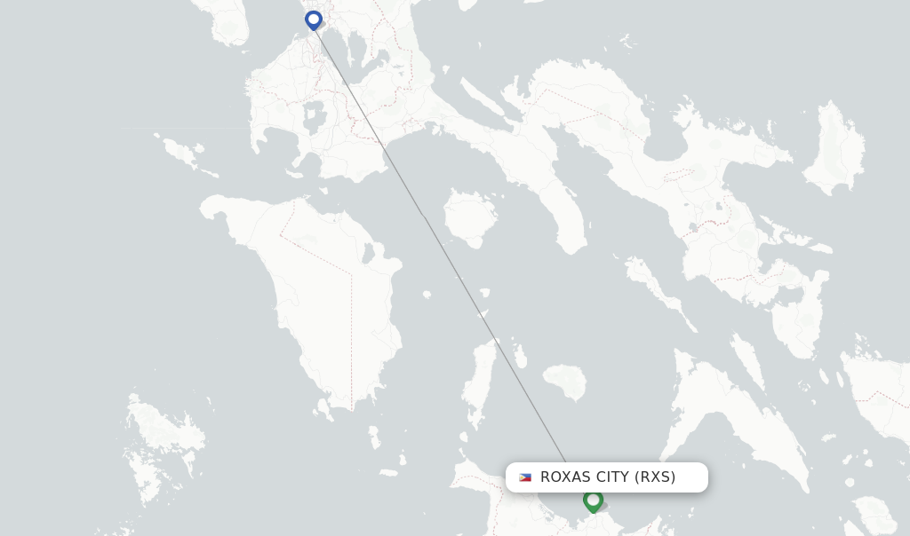 Roxas City flight map