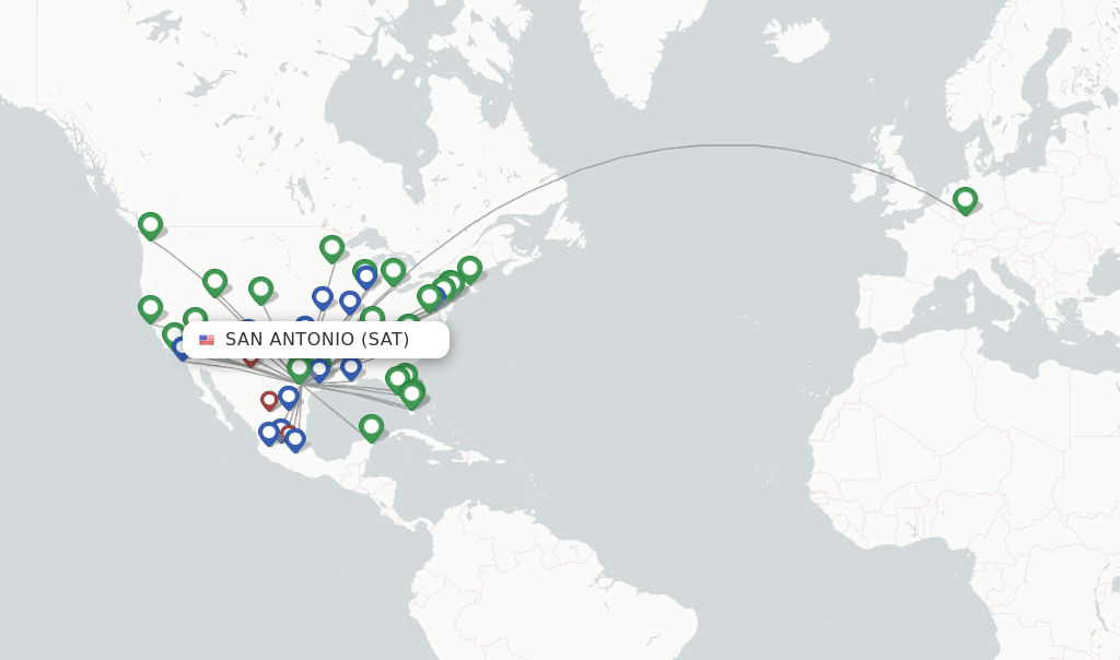 Flights from San Antonio to Morelia route map