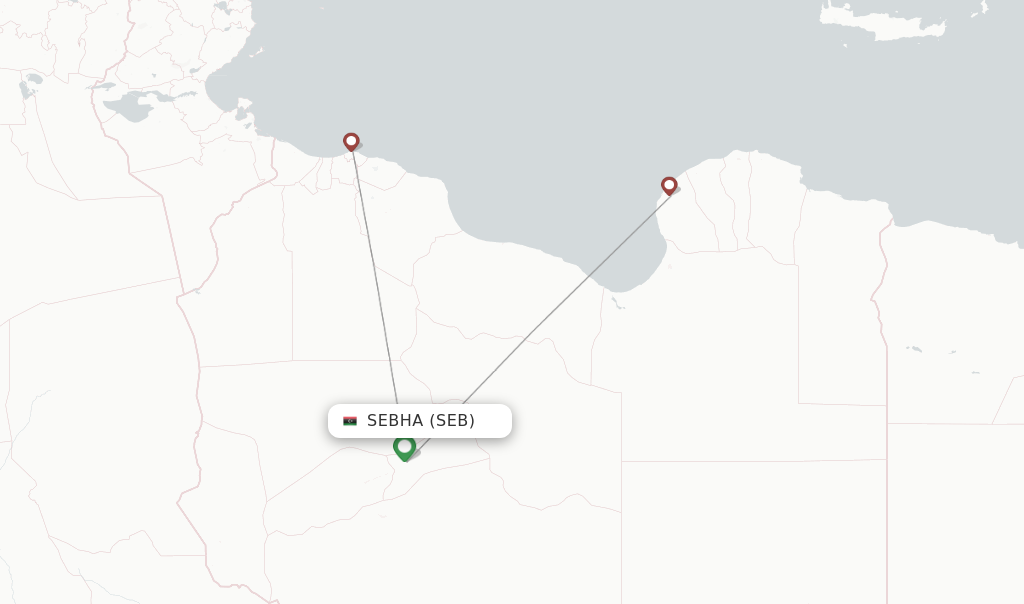 Sebha flight map