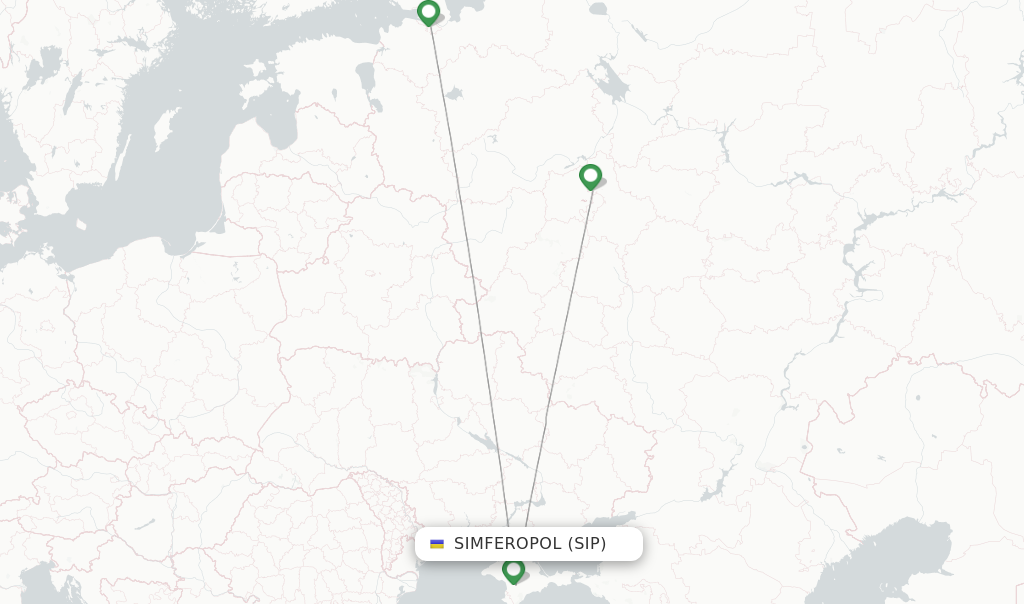 Simferopol flight map