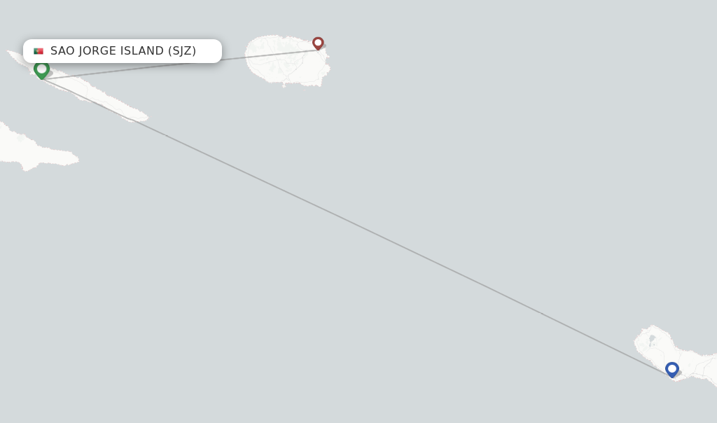 Sao Jorge Island flight map
