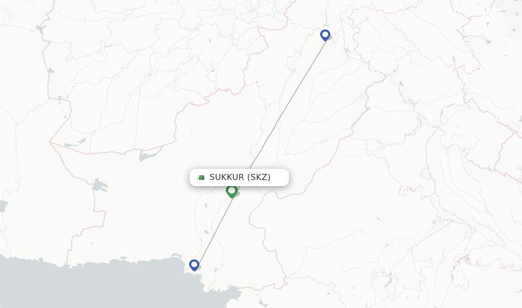 Sukkur flight map