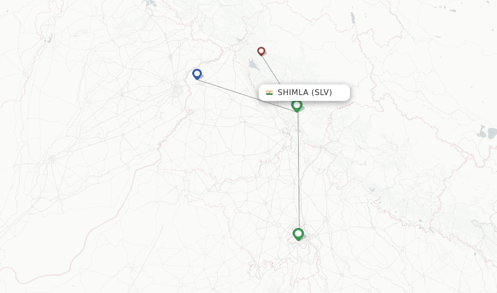 Shimla flight map