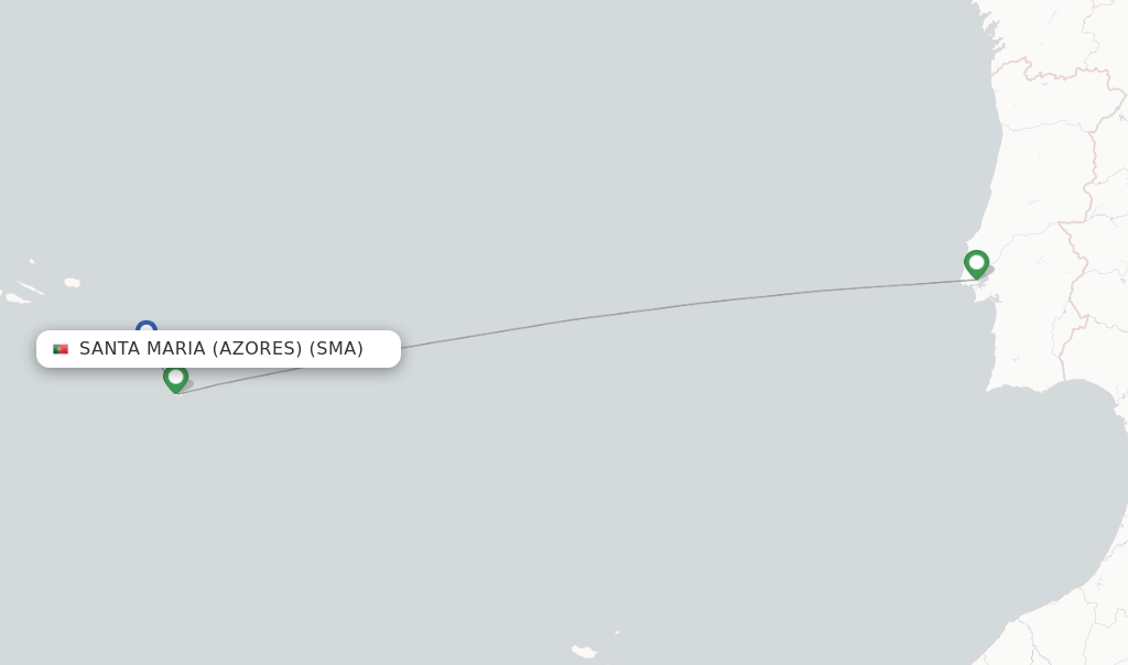 Santa Maria (Azores) flight map