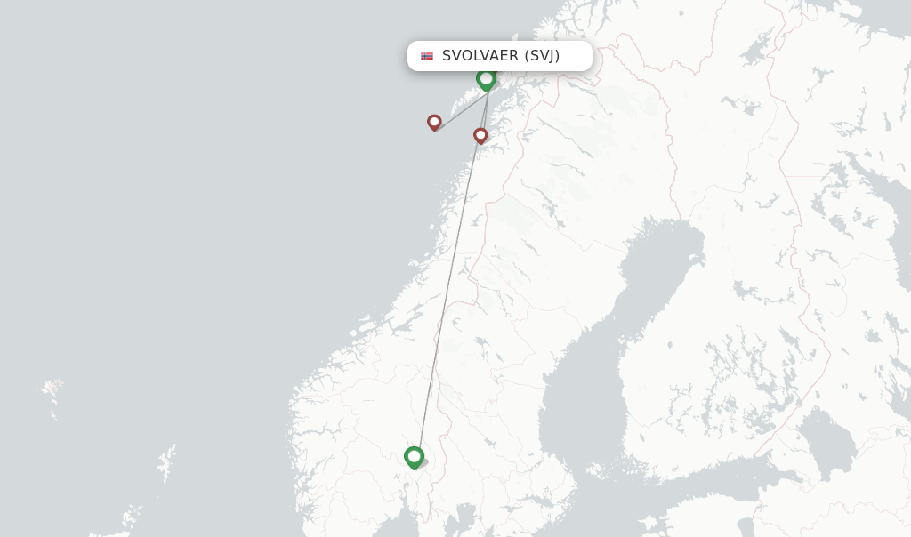 Svolvaer flight map