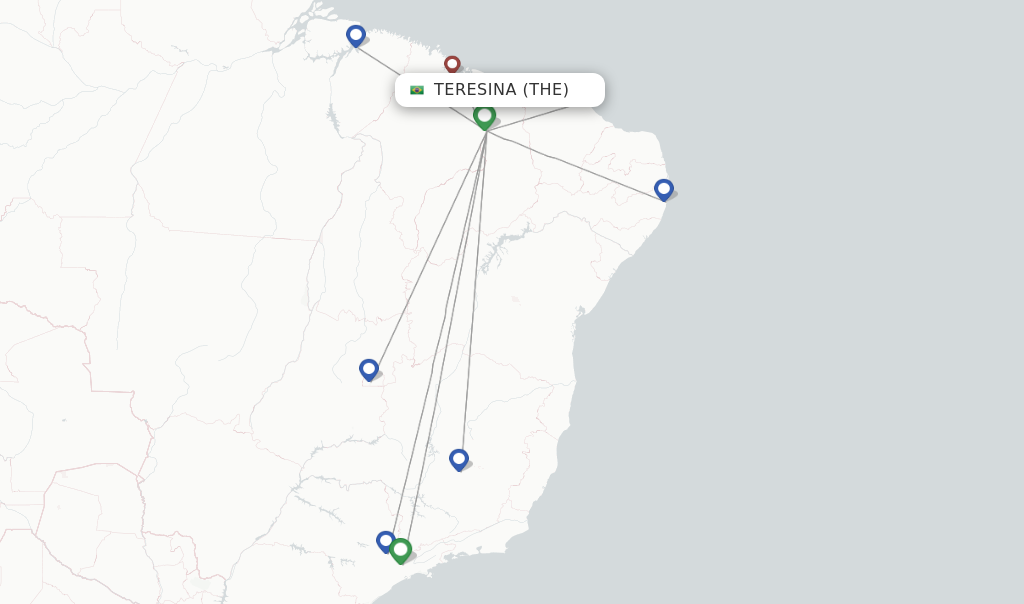 Teresina flight map