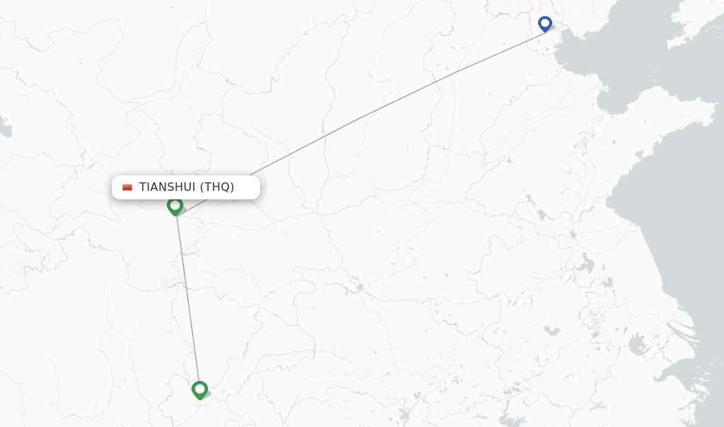 Tianshui flight map