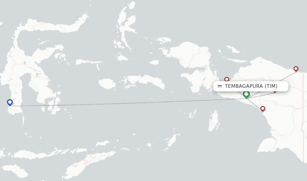 Tembagapura flight map