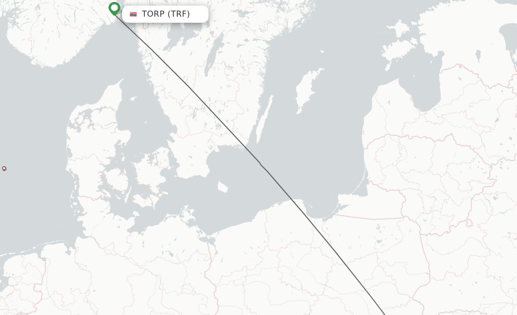 Flights from Sandefjord to Swidnik route map