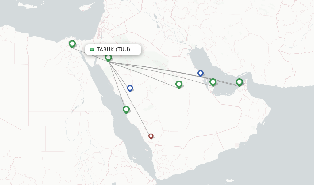 Tabuk flight map