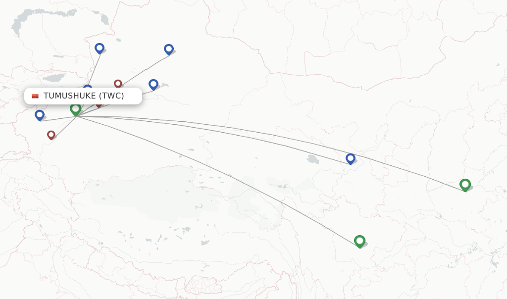 Flights from Tumushuke to Shache route map
