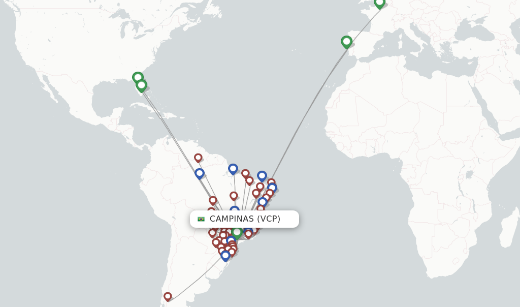 Campinas flight map