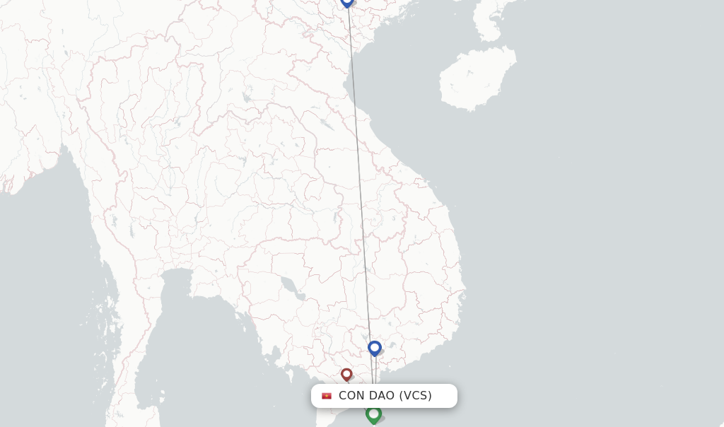 Con Dao flight map