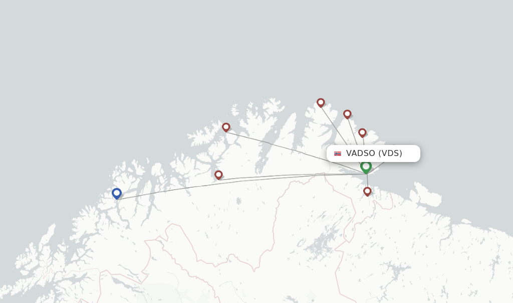 Vadso flight map
