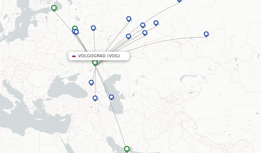 Volgograd flight map