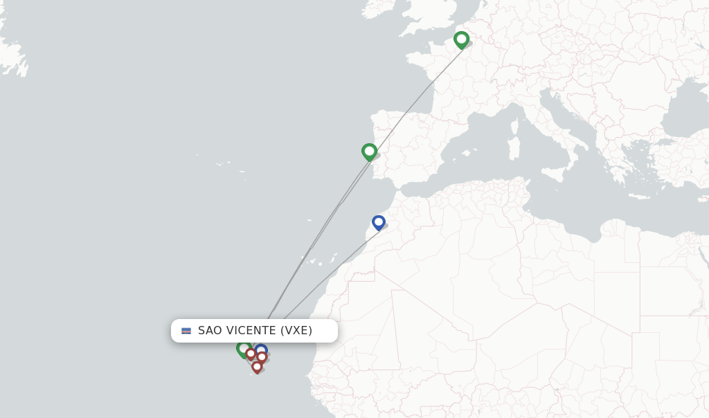 Sao Vicente flight map
