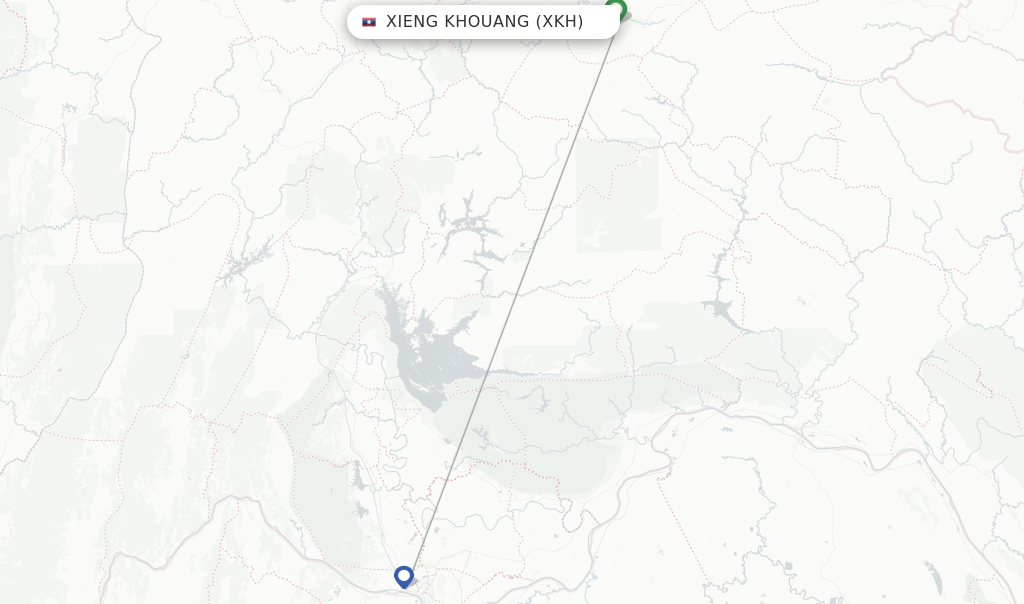 Xieng Khouang flight map