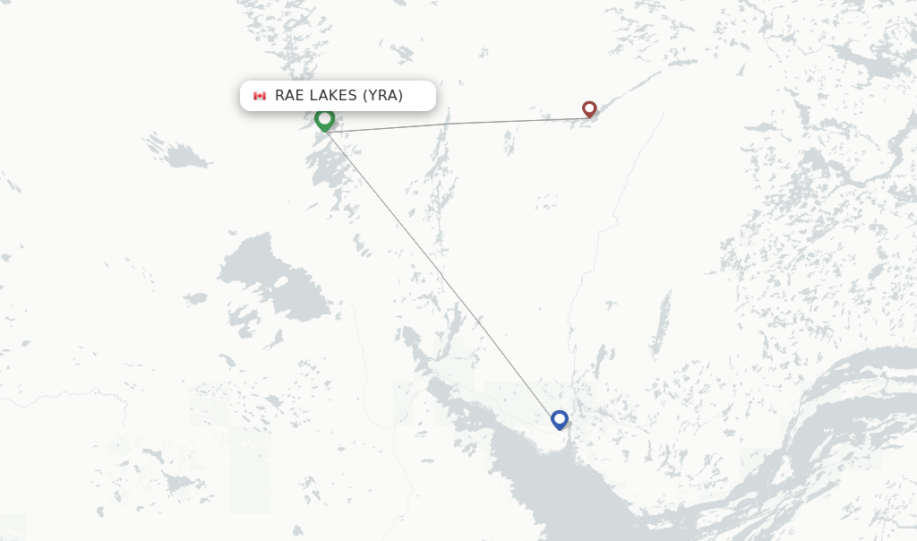 Rae Lakes flight map
