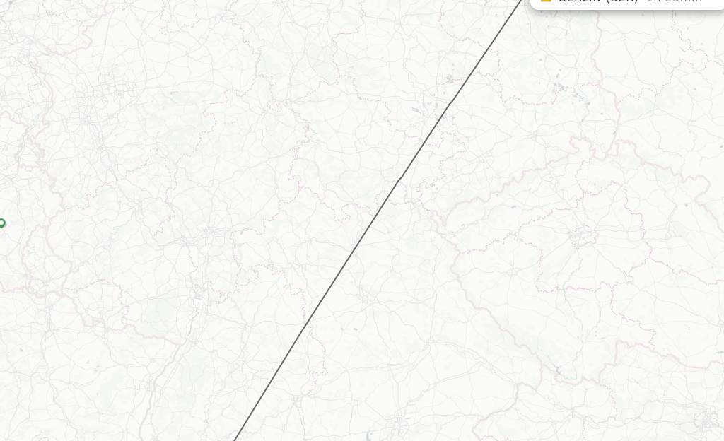 Flights from Zurich to Berlin route map